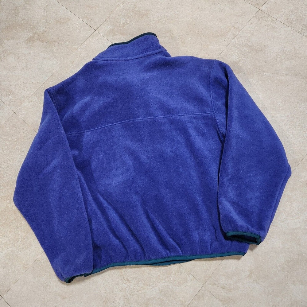 VTG 90s LL Bean Womens XL 1/4 Snap-T Super Soft Fleece Jacket Script USA Made - Picture 11 of 11